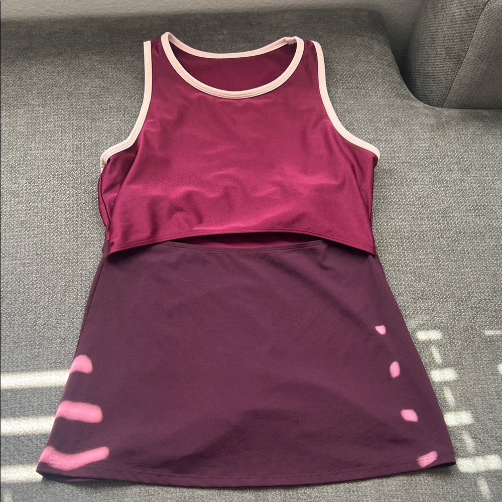 Fabletics Burgundy Crop Top